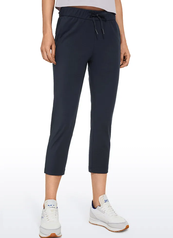 Cheap CRZ YOGA Stretch Cropped Pants with Pockets 23''