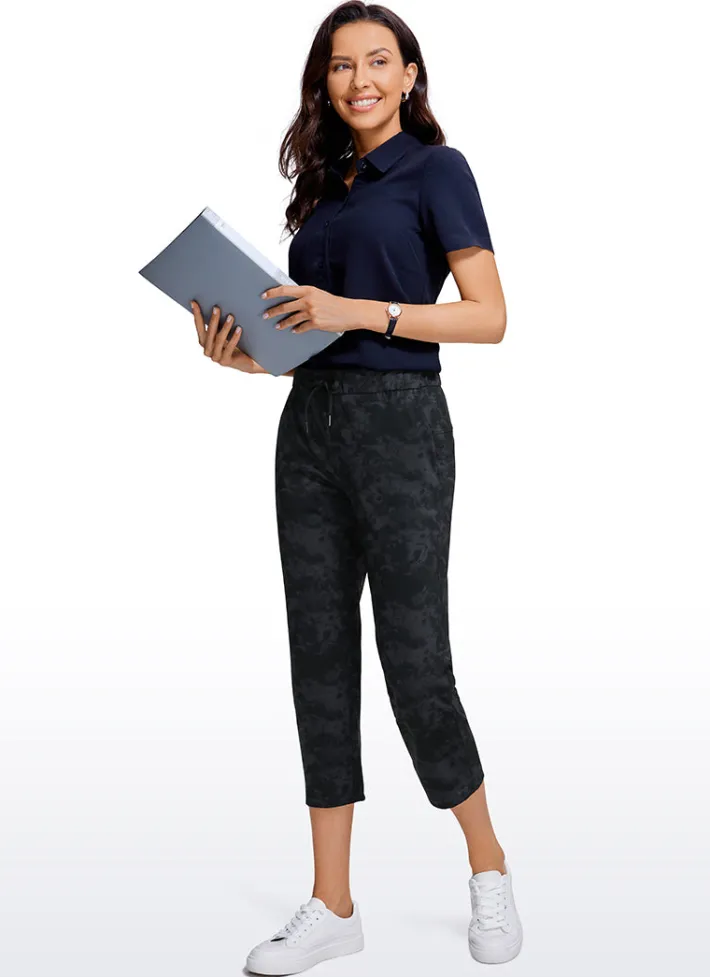 Fashion CRZ YOGA Stretch Cropped Pants with Pockets 23''
