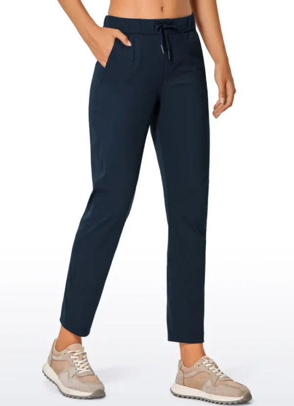 Clearance CRZ YOGA Stretch Drawstring 7/8 Pants with Pockets 27''