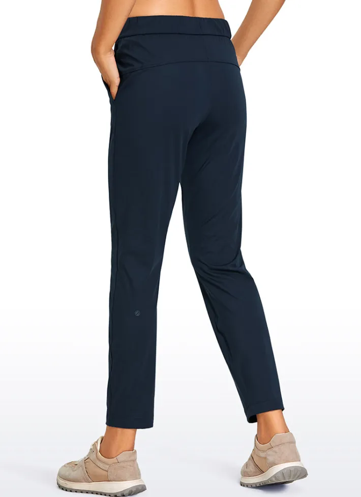 Clearance CRZ YOGA Stretch Drawstring 7/8 Pants with Pockets 27''
