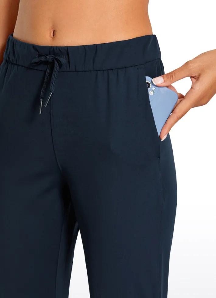 Clearance CRZ YOGA Stretch Drawstring 7/8 Pants with Pockets 27''