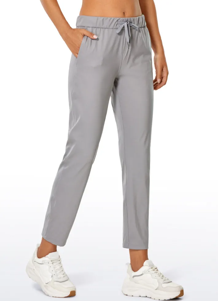 Clearance CRZ YOGA Stretch Drawstring 7/8 Pants with Pockets 27''