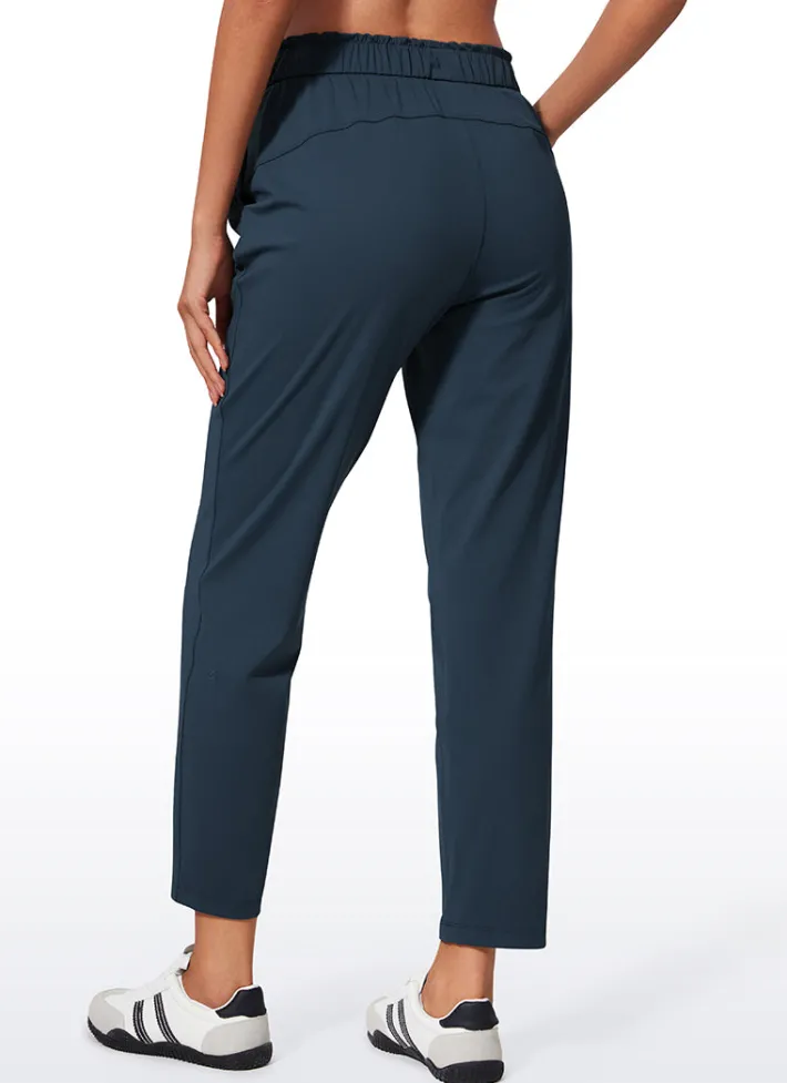 New CRZ YOGA Stretch Drawstring High Waist 7/8 Pants with Pockets 27''