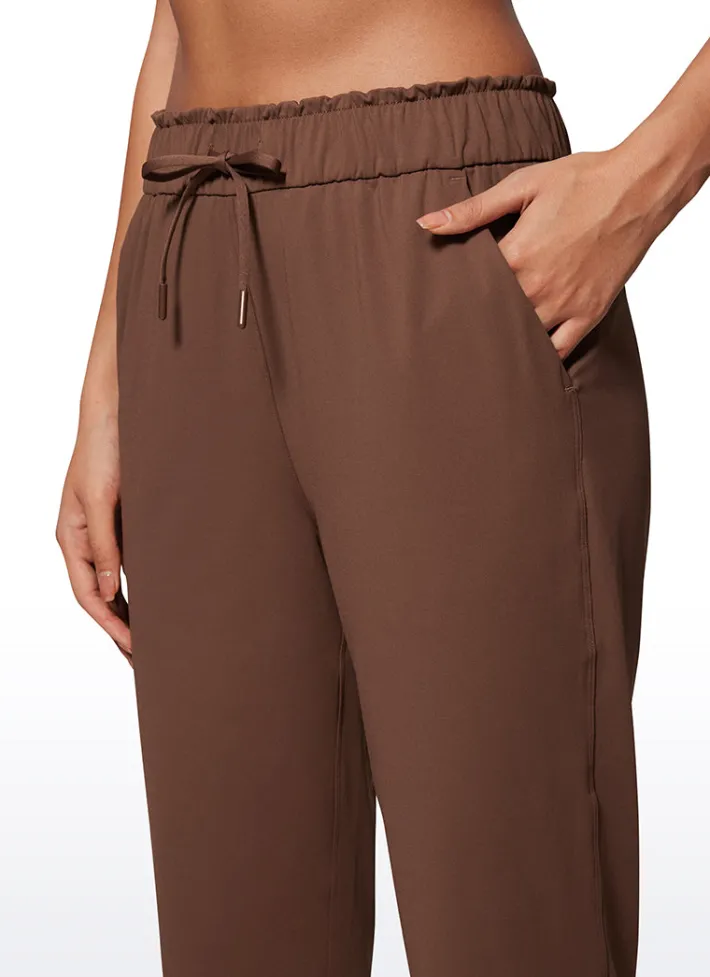 New CRZ YOGA Stretch Drawstring High Waist 7/8 Pants with Pockets 27''