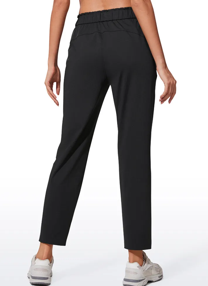 New CRZ YOGA Stretch Drawstring High Waist 7/8 Pants with Pockets 27''