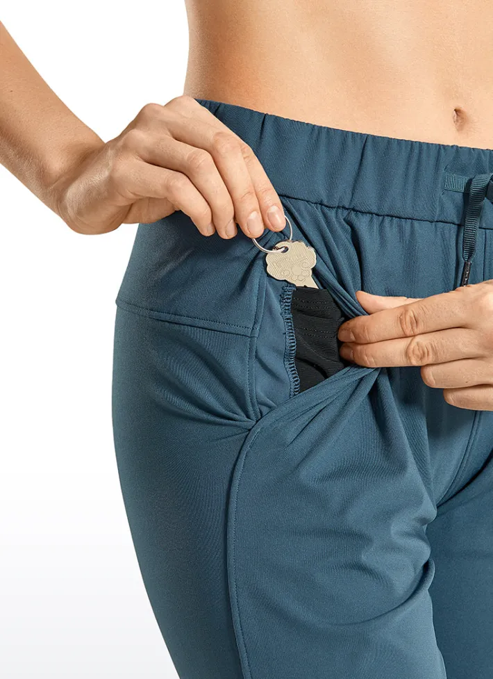 Sale CRZ YOGA Stretch Drawstring Long Pants with Pockets 31''