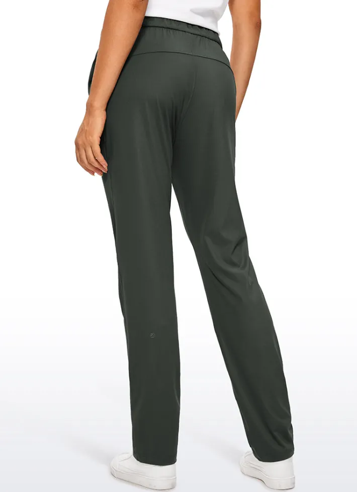 Sale CRZ YOGA Stretch Drawstring Long Pants with Pockets 31''