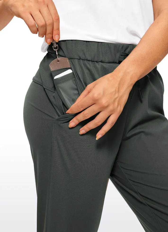 Sale CRZ YOGA Stretch Drawstring Long Pants with Pockets 31''