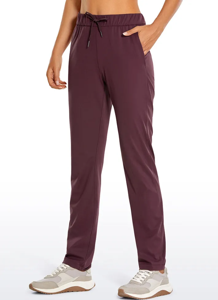 Sale CRZ YOGA Stretch Drawstring Long Pants with Pockets 31''