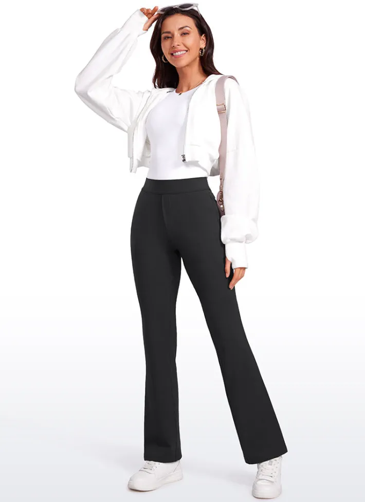 Cheap CRZ YOGA Stretch Flared Pants with Zip Pockets 31"