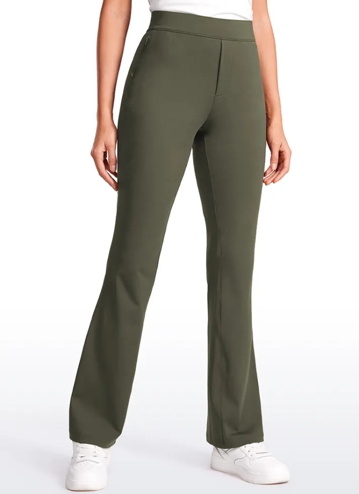 Cheap CRZ YOGA Stretch Flared Pants with Zip Pockets 31"