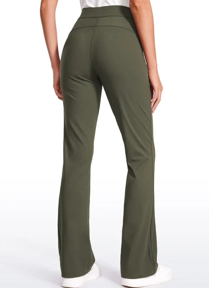 Cheap CRZ YOGA Stretch Flared Pants with Zip Pockets 31"