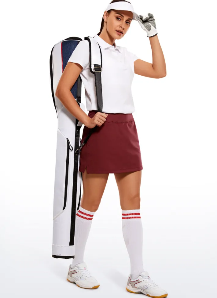 Hot CRZ YOGA Stretch High Waist Tennis Skirts 15"