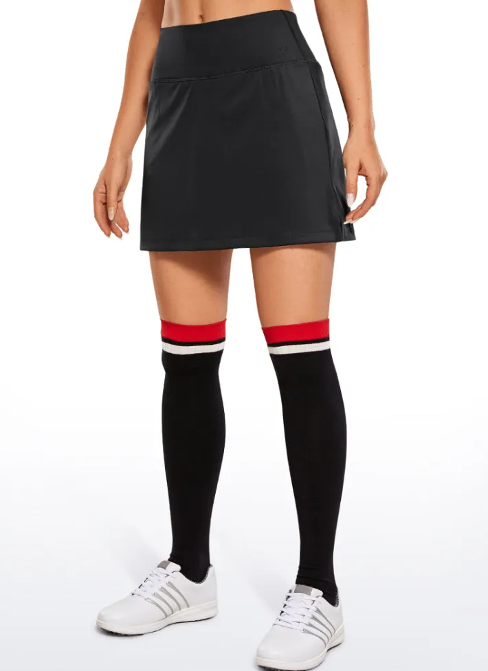 Hot CRZ YOGA Stretch High Waist Tennis Skirts 15"