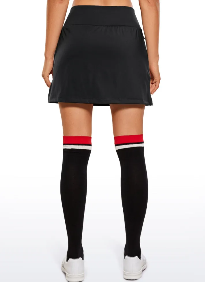 Hot CRZ YOGA Stretch High Waist Tennis Skirts 15"