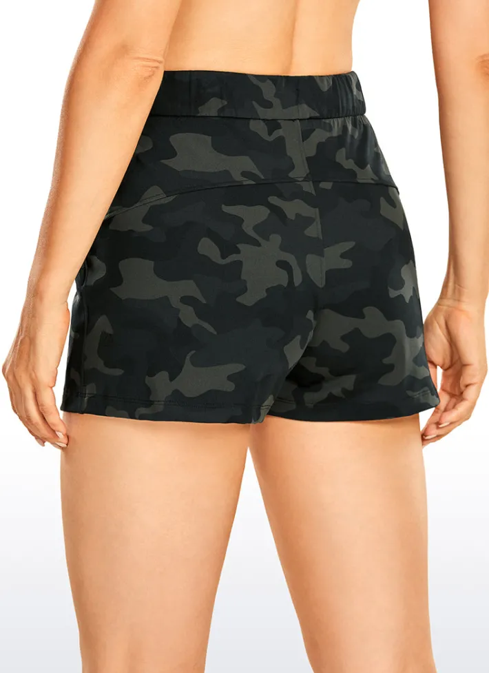 Online CRZ YOGA Stretch Mid-Rise Drawstring Shorts with Pockets 2.5"