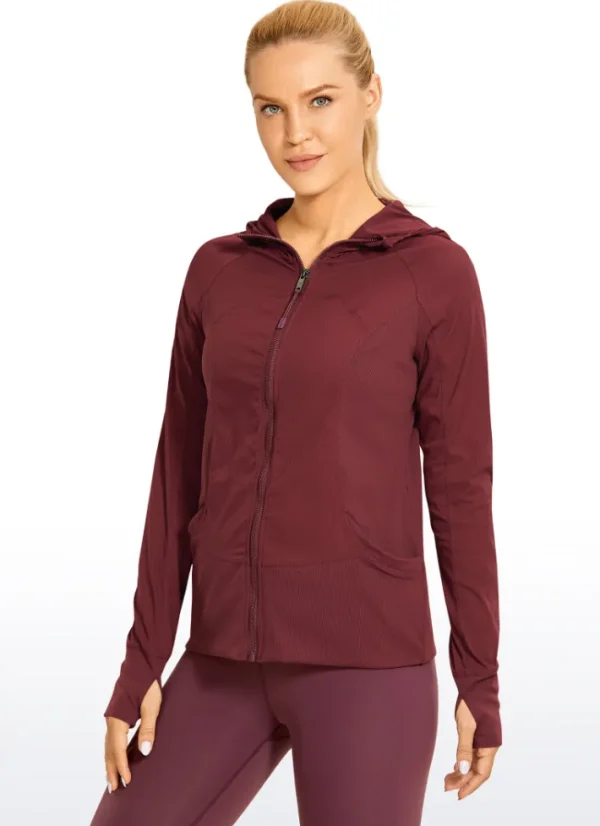 Online CRZ YOGA Striped Full Zip Jackets