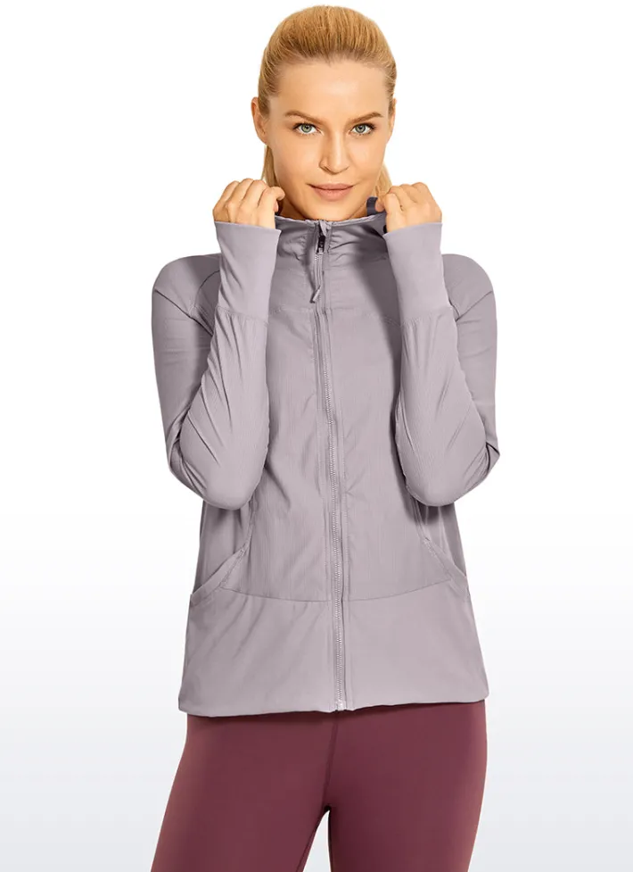 Online CRZ YOGA Striped Full Zip Jackets