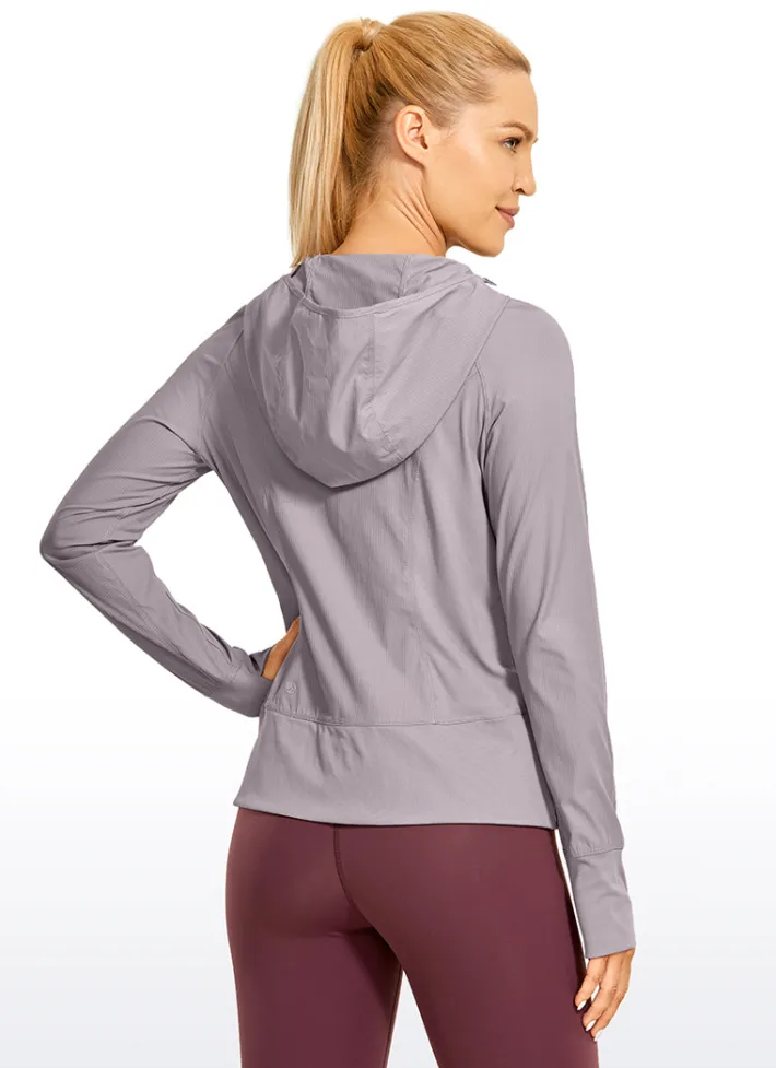 Online CRZ YOGA Striped Full Zip Jackets