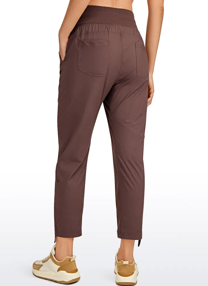 Cheap CRZ YOGA Striped Pants with Pockets 25''- Cinched Leg