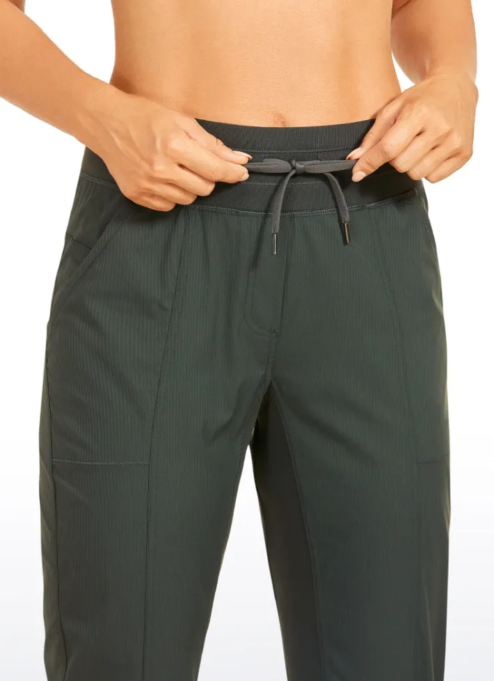 Cheap CRZ YOGA Striped Pants with Pockets 27''- Cinched Leg
