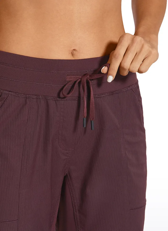 Discount CRZ YOGA Striped Pants with Pockets 25''- Cinched Leg