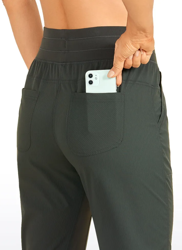 Cheap CRZ YOGA Striped Pants with Pockets 27''- Cinched Leg