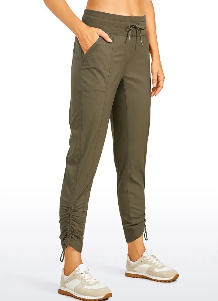 Cheap CRZ YOGA Striped Pants with Pockets 27''- Cinched Leg