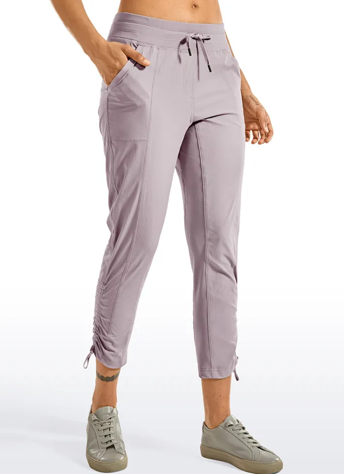 Discount CRZ YOGA Striped Pants with Pockets 25''- Cinched Leg
