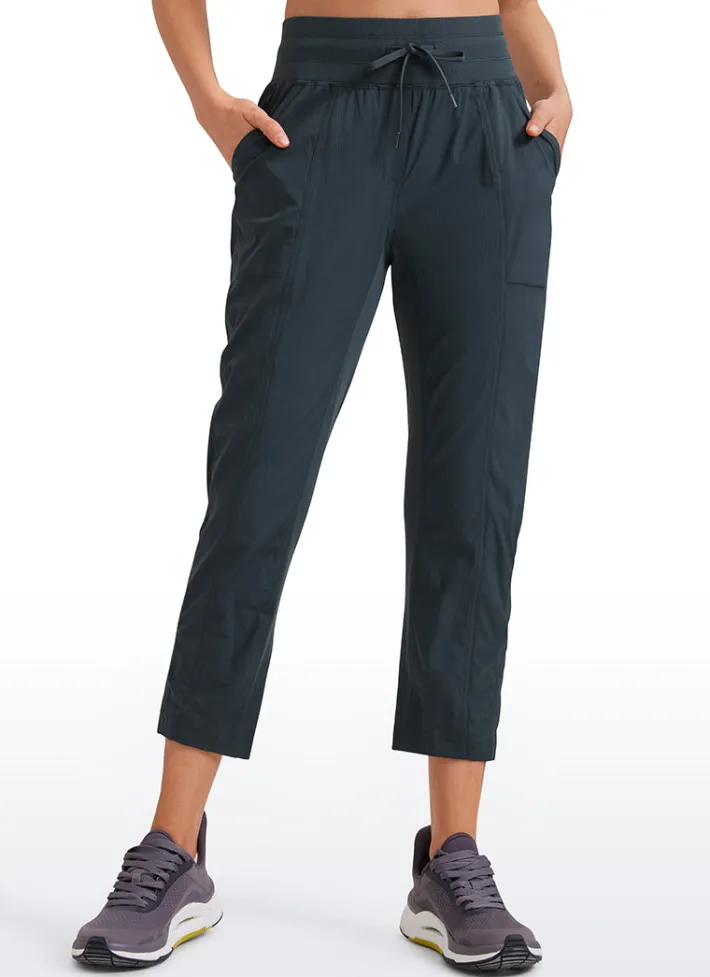 Cheap CRZ YOGA Striped Pants with Pockets 25''- Cinched Leg