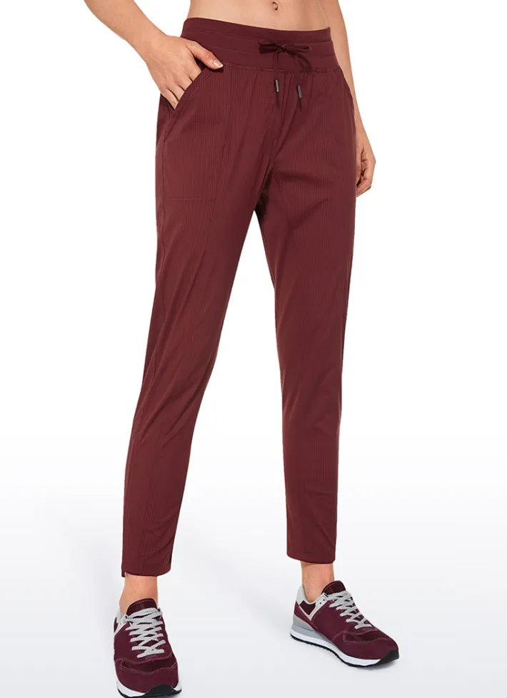 Cheap CRZ YOGA Striped Pants with Pockets 27''- Cinched Leg