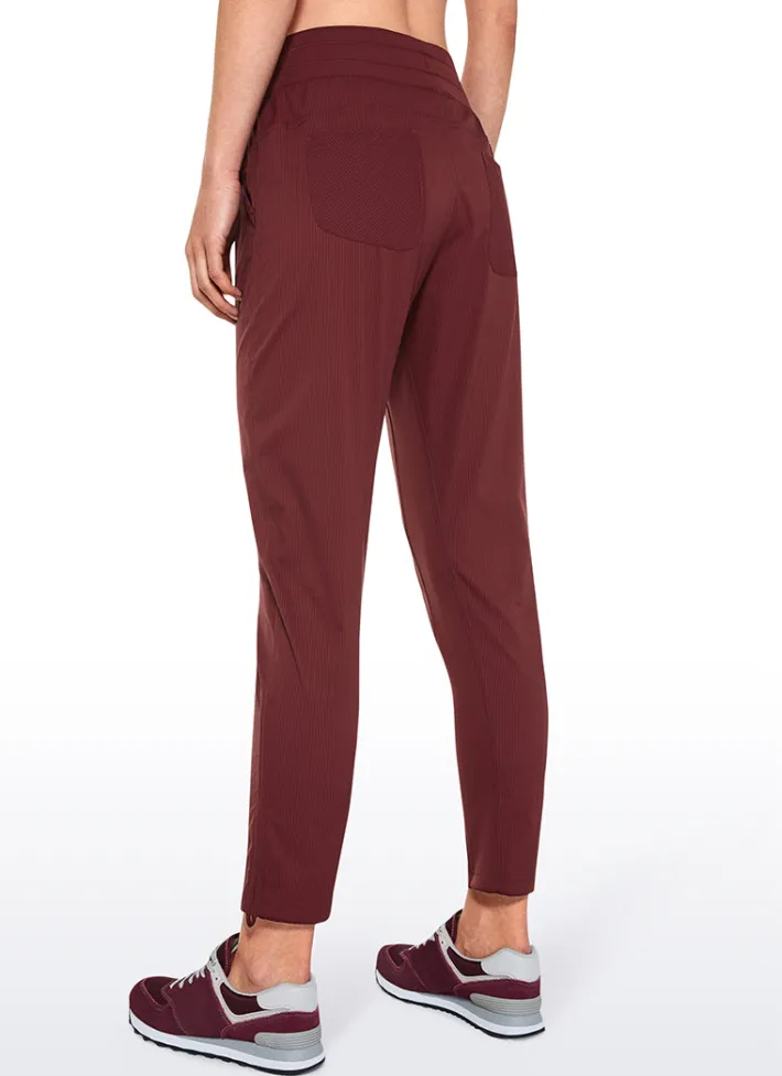 Cheap CRZ YOGA Striped Pants with Pockets 27''- Cinched Leg