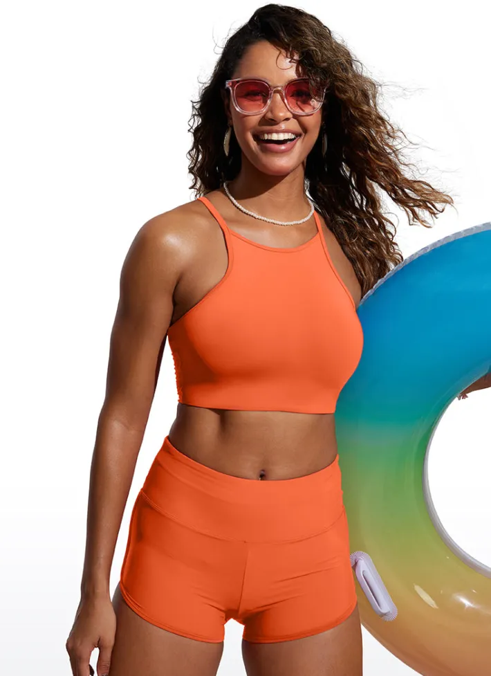Fashion CRZ YOGA Sunshine Bikini Top High Neck