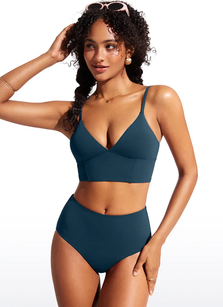 Store CRZ YOGA Sunshine Deep V Strappy Bikini Top