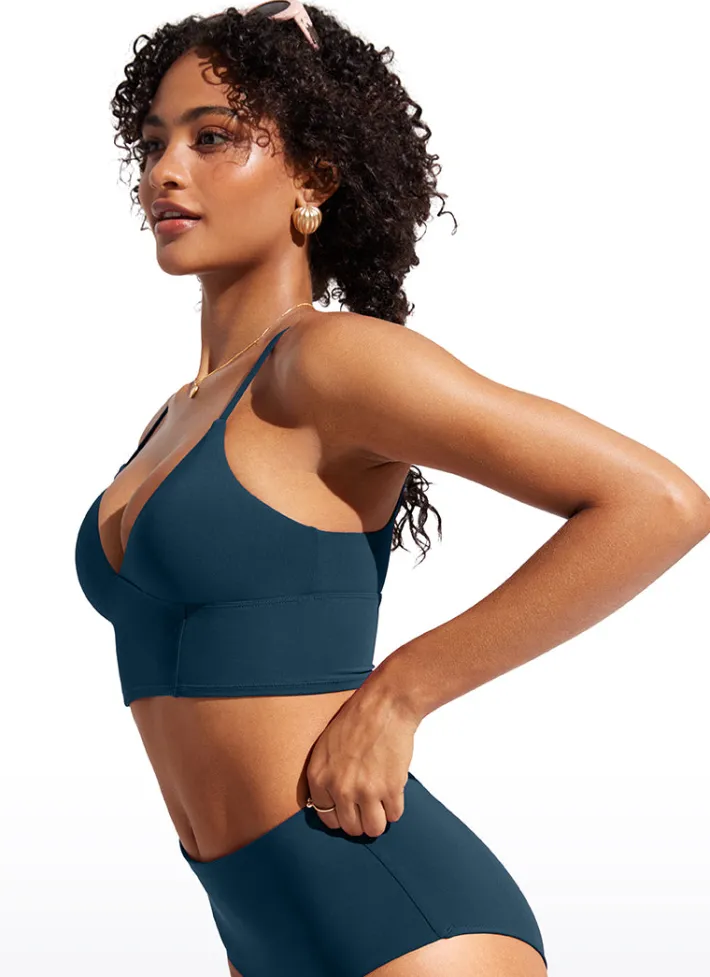 Store CRZ YOGA Sunshine Deep V Strappy Bikini Top