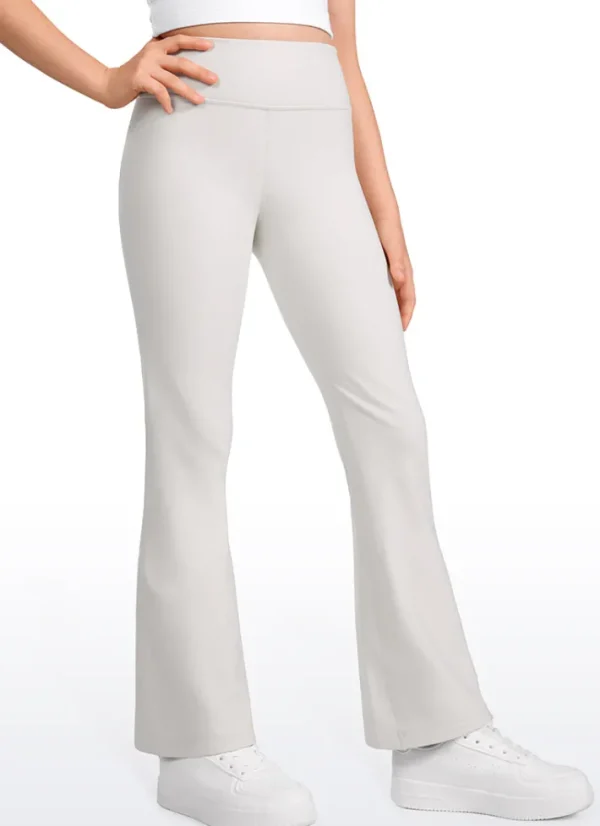 Clearance CRZ YOGA Thermal Fleece Lined Soft Girls Water Resistant Flare Leggings