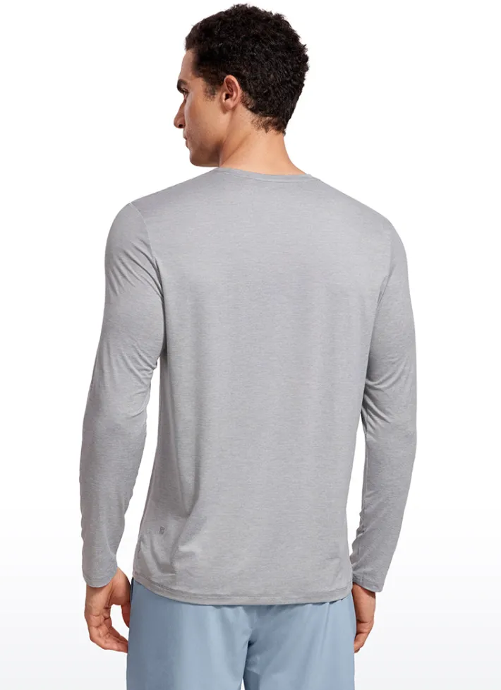 Fashion CRZ YOGA Ultralight Crewneck Long Sleeves Shirts