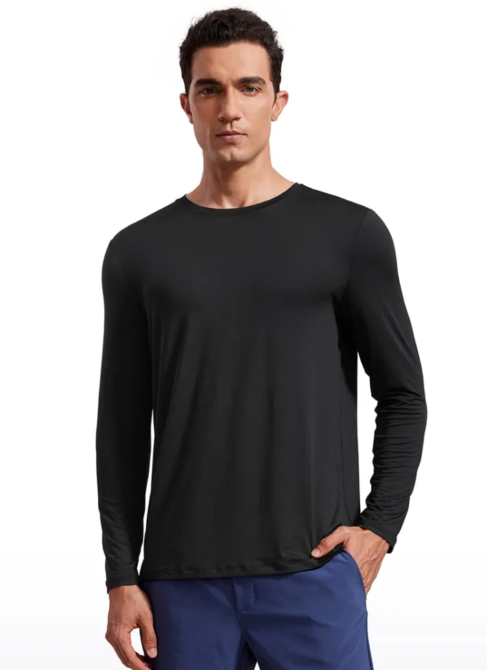 Fashion CRZ YOGA Ultralight Crewneck Long Sleeves Shirts
