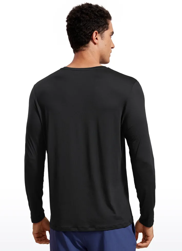 Fashion CRZ YOGA Ultralight Crewneck Long Sleeves Shirts