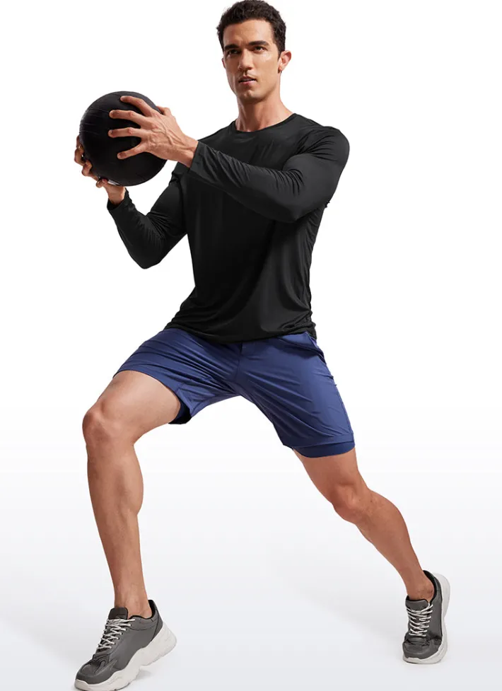 Fashion CRZ YOGA Ultralight Crewneck Long Sleeves Shirts