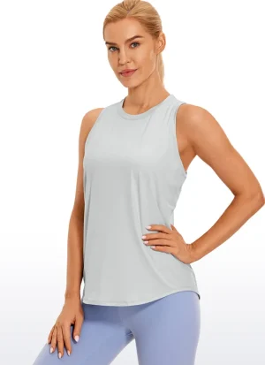 Store CRZ YOGA Ultralight Tank Top Racerback Silver Gray