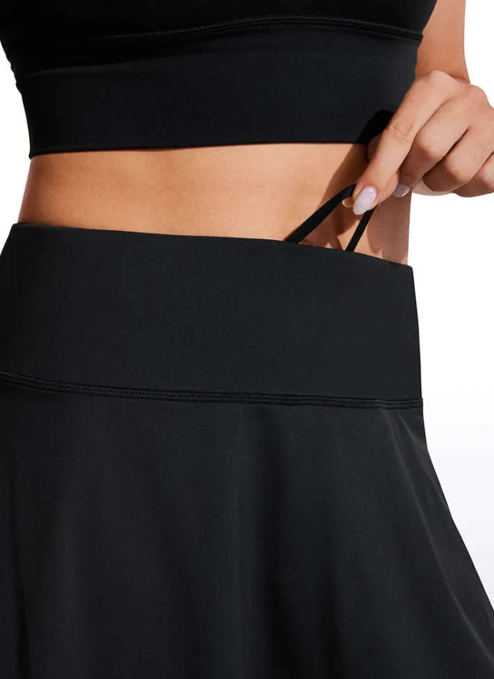 Best CRZ YOGA UPF 50+ High Rise Flowy Pleated Tennis Skirt 14''