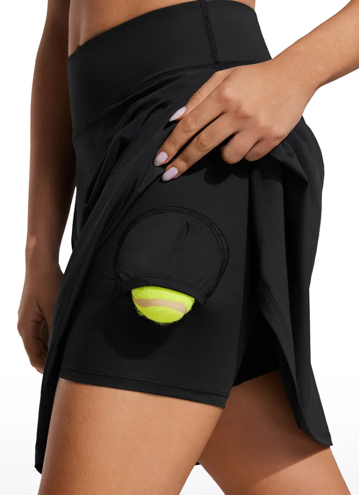 Best CRZ YOGA UPF 50+ High Rise Knee Length Tennis Skirts 20''