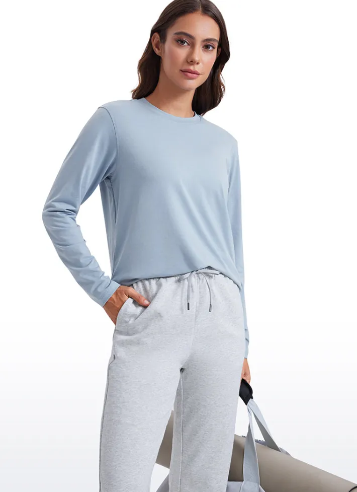 Store CRZ YOGA Workout Hip Length Long Sleeves Crewneck