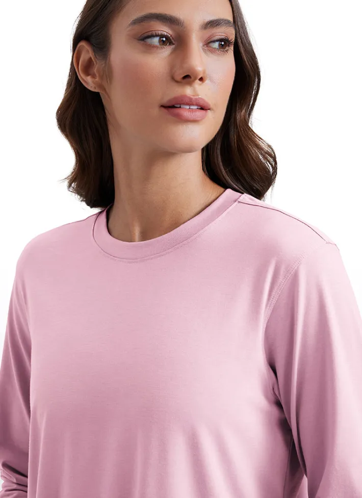 Store CRZ YOGA Workout Hip Length Long Sleeves Crewneck