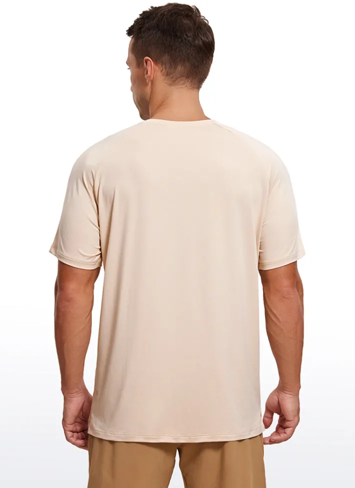 Sale CRZ YOGA Workout Short Sleeve Round Neck