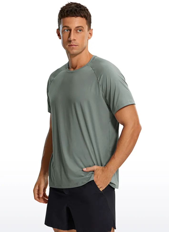 Sale CRZ YOGA Workout Short Sleeve Round Neck