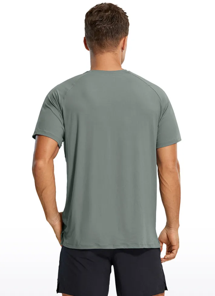Sale CRZ YOGA Workout Short Sleeve Round Neck