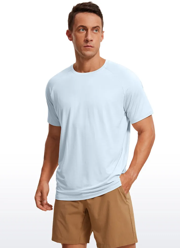 Sale CRZ YOGA Workout Short Sleeve Round Neck