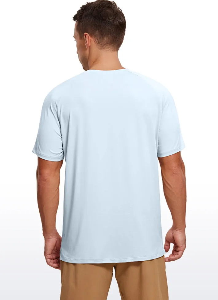 Sale CRZ YOGA Workout Short Sleeve Round Neck